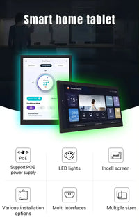 2026 New Smart Home Control Panel 15.6" Android 14 POE Tablet, Wall Mount Touch Screen Display, In-Built MQTT, with LED Lights