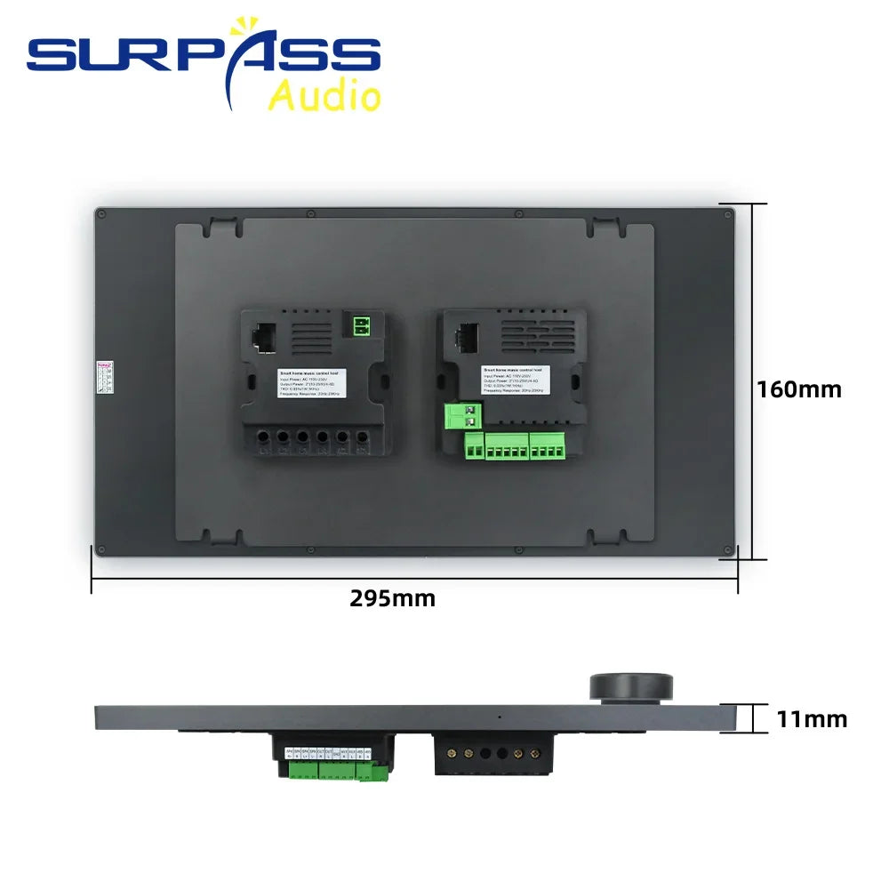 10 Inch Android 8.1 System Wifi Audio Amplifier Bluetooth Smart Home Control Screen 2X25W Music Panel Support TUYA ZIGBEE RS485