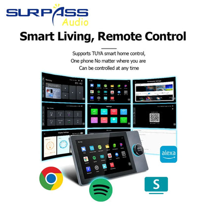 10 Inch Android 8.1 System Wifi Audio Amplifier Bluetooth Smart Home Control Screen 2X25W Music Panel Support TUYA ZIGBEE RS485