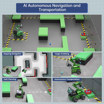 Robot Car with Chatgpt Large AI Model ROS2 ROS1 Education Lidar SLAM Mapping Navigation AI Vision 6DOF Robotic Arm Voice Control Smart Sorting, Jetrover Developer Kit & Jetson Nano 4GB