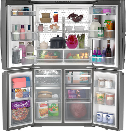 Profile Standard-Depth 28-Cu Ft 4 -Door 36-In Wide French Door Refrirator with Ice Maker and Door within Door ( Finrprint-Resistant Stainless Steel ) ENERGY STAR Certified