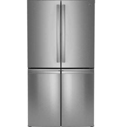 Profile Standard-Depth 28-Cu Ft 4 -Door 36-In Wide French Door Refrirator with Ice Maker and Door within Door ( Finrprint-Resistant Stainless Steel ) ENERGY STAR Certified
