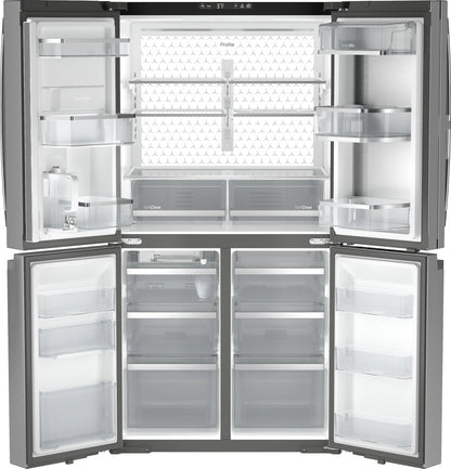 Profile Standard-Depth 28-Cu Ft 4 -Door 36-In Wide French Door Refrirator with Ice Maker and Door within Door ( Finrprint-Resistant Stainless Steel ) ENERGY STAR Certified
